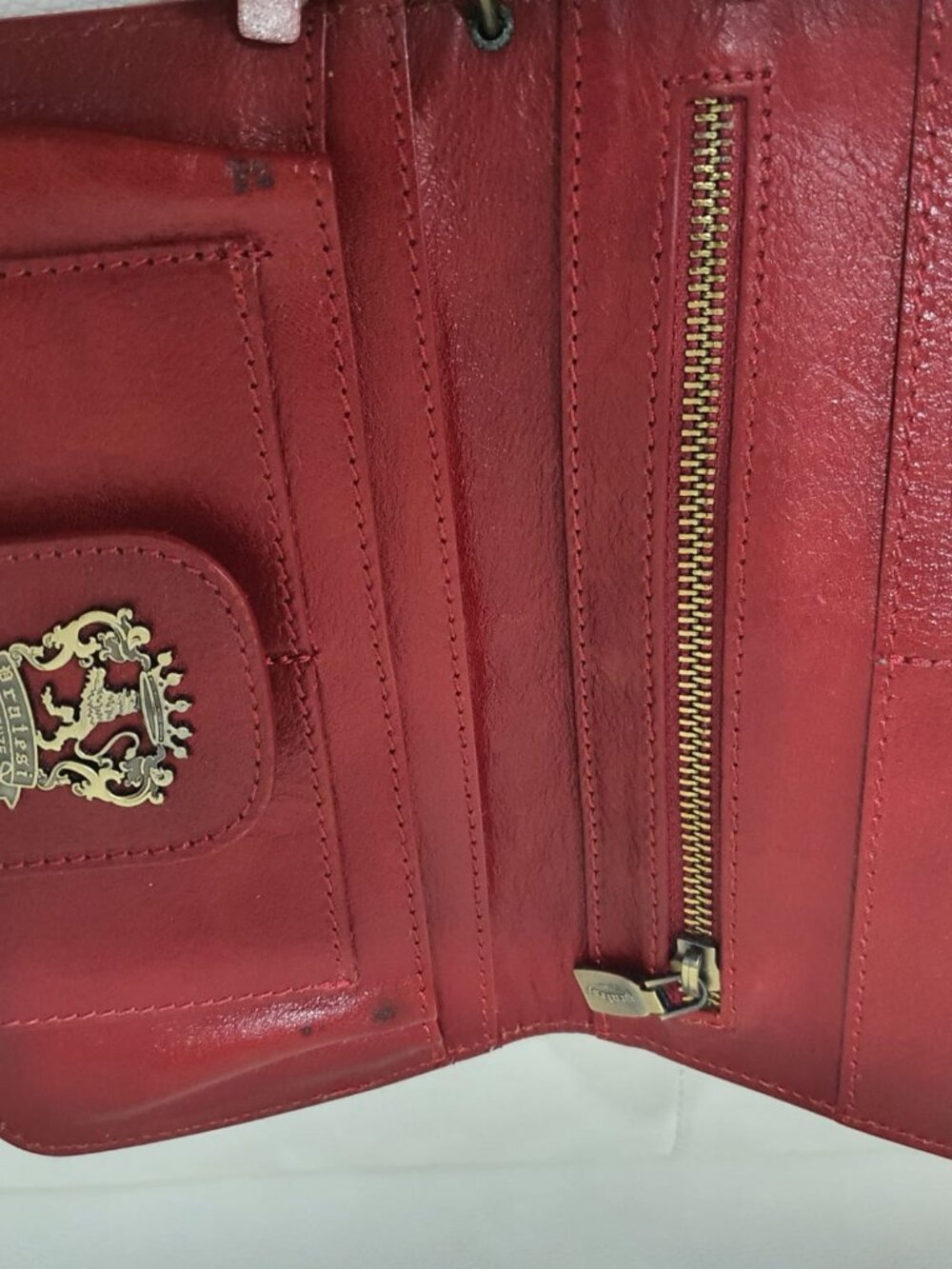 Pratesi Firenze Red Italian Leather Wristlet Wallet/Clutch – NWOT - Picture 5 of 11